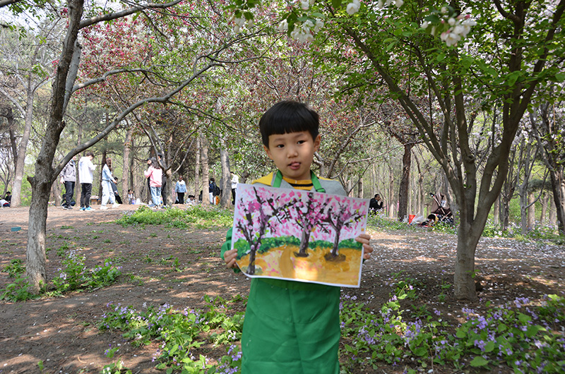 小画童高端儿童美术2021年4月海棠花实景写生周六上午